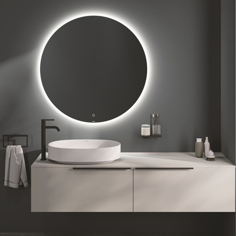 Kludi Resa O umywalka z korkiem 60x40 cm owalna nablatowa biała 58CW2043