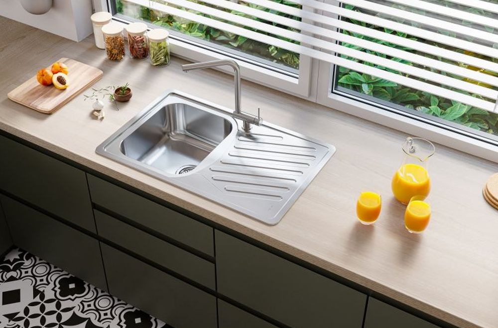 Alveus Elegant 30 zlewozmywak stalowy 81x51 cm satyna 1126348