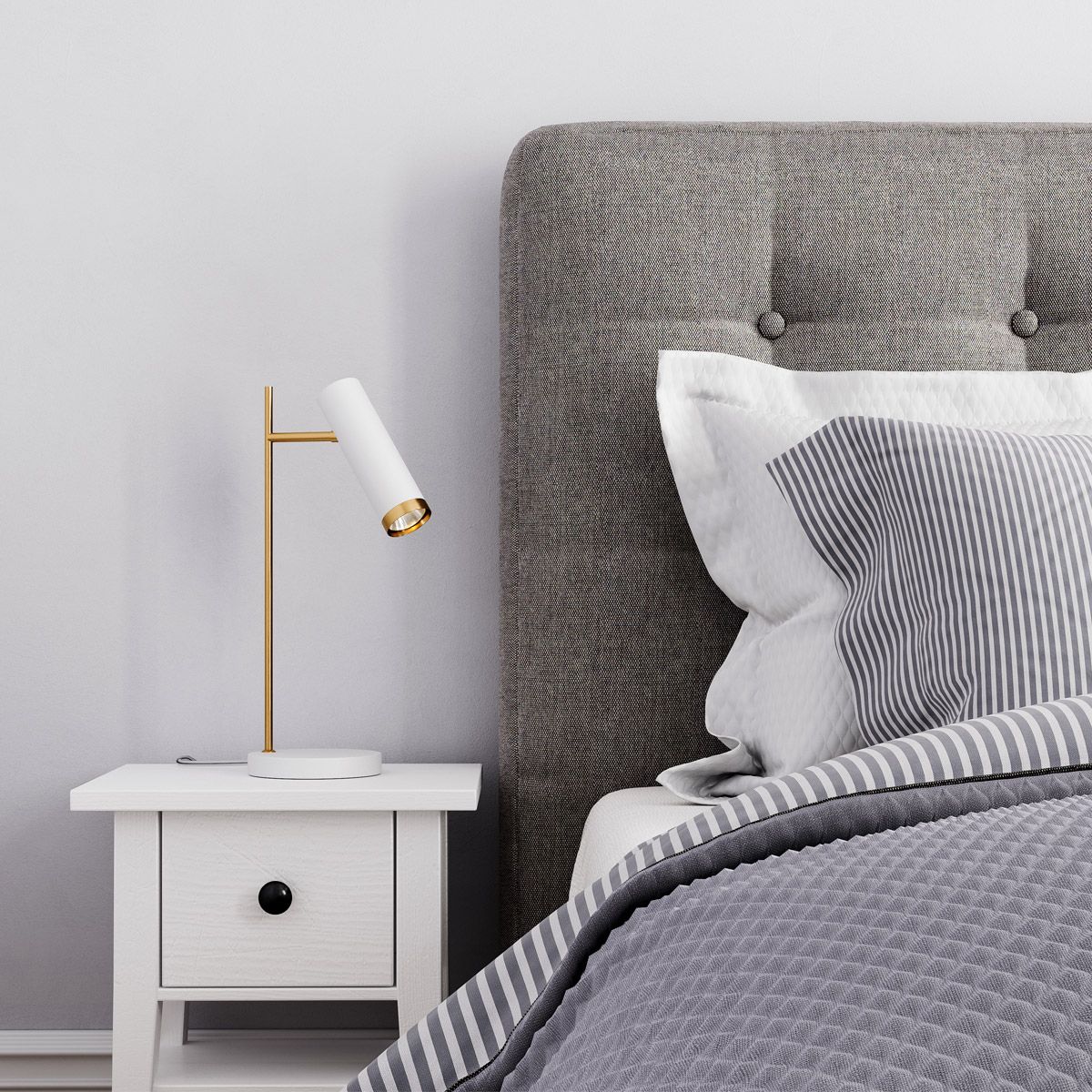 By Rydéns Puls lampa biurkowa 1x5W złoty/biały mat 4002280-5002