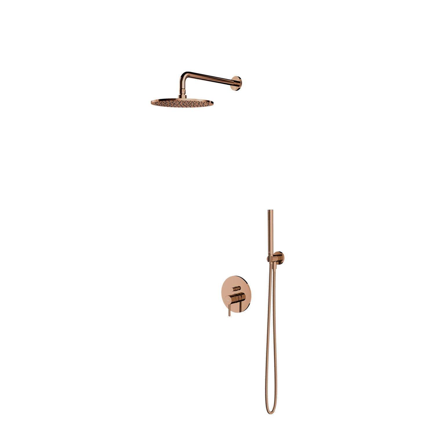 Omnires Y zestaw prysznicowy podtynkowy z deszczownicą miedź SYSY35CP - Wysyłka w 24h