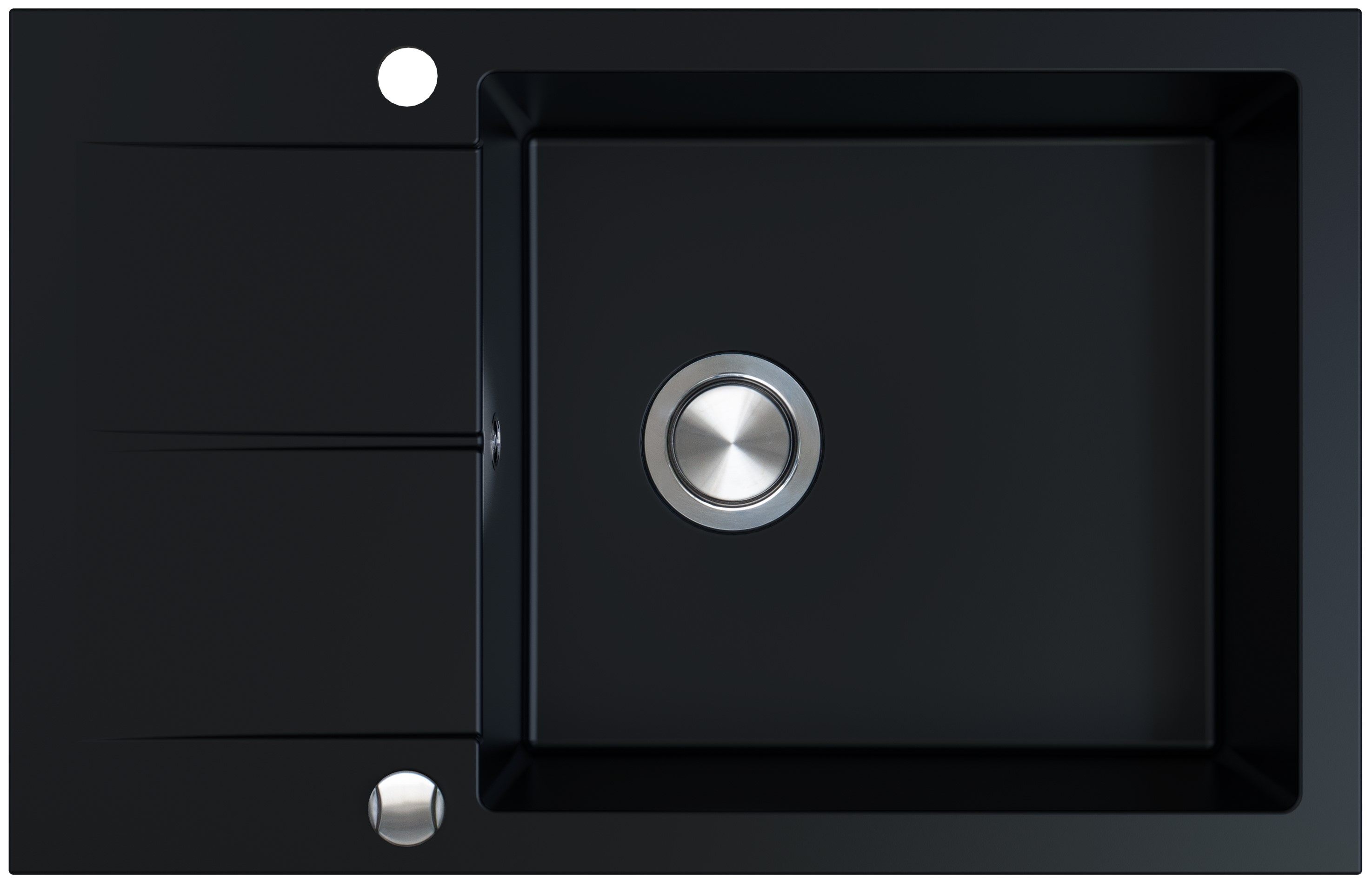 Berg Hobart zlewozmywak granitowy 78x50 cm czarny bazalt BRQ1911AXL