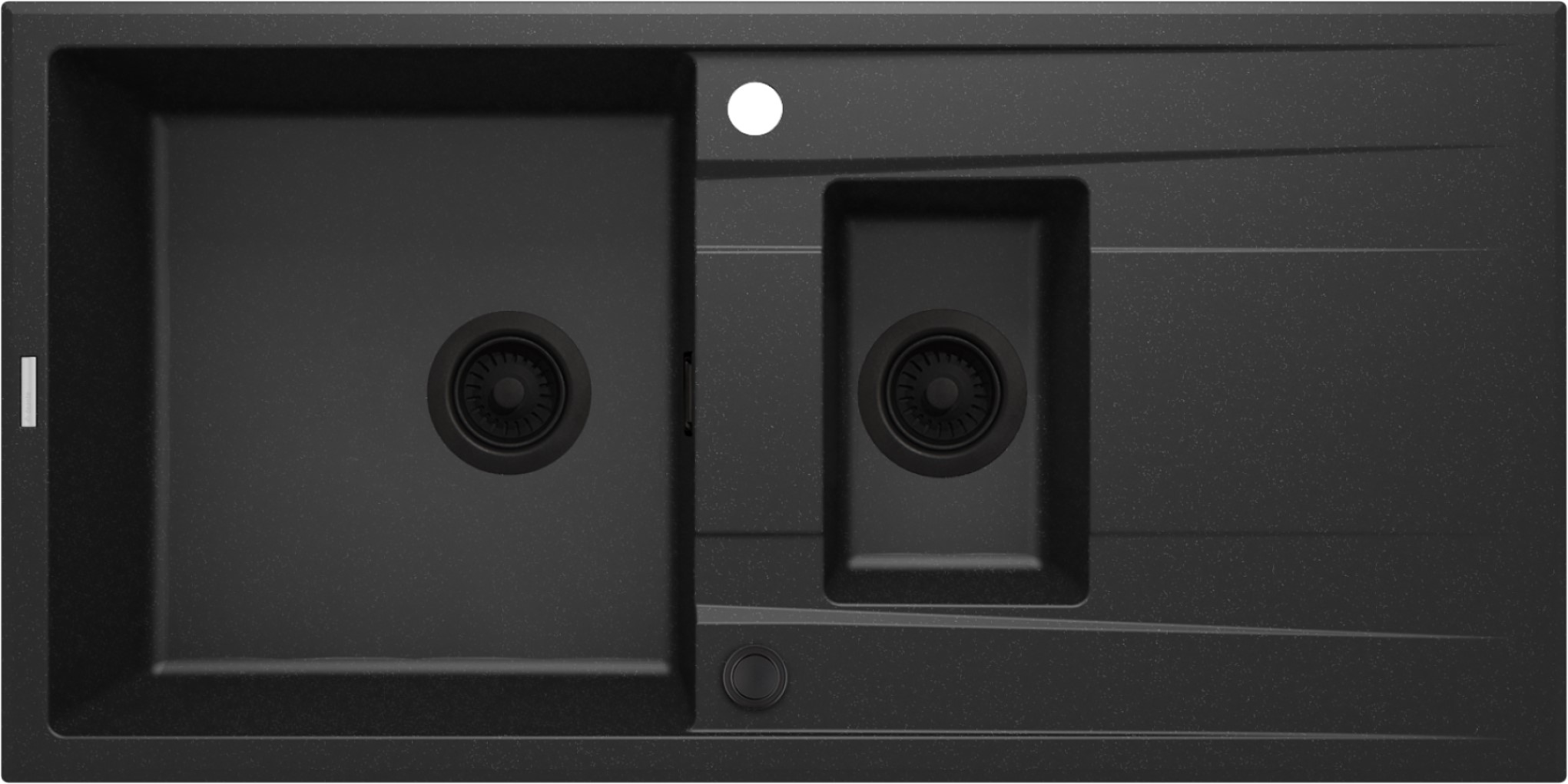 Deante Eridan zlewozmywak granitowy 100x50 cm grafitowy metalik ZQEG513