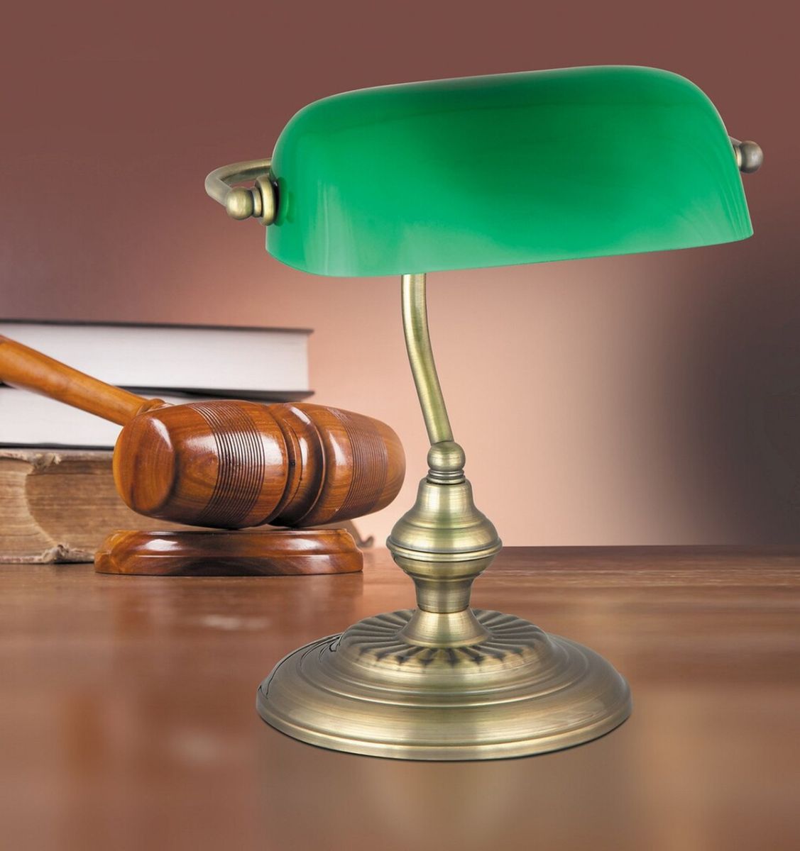 Rabalux Bank lampa biurkowa 1x60W zielony/brąz 4038 - Wysyłka w 24h