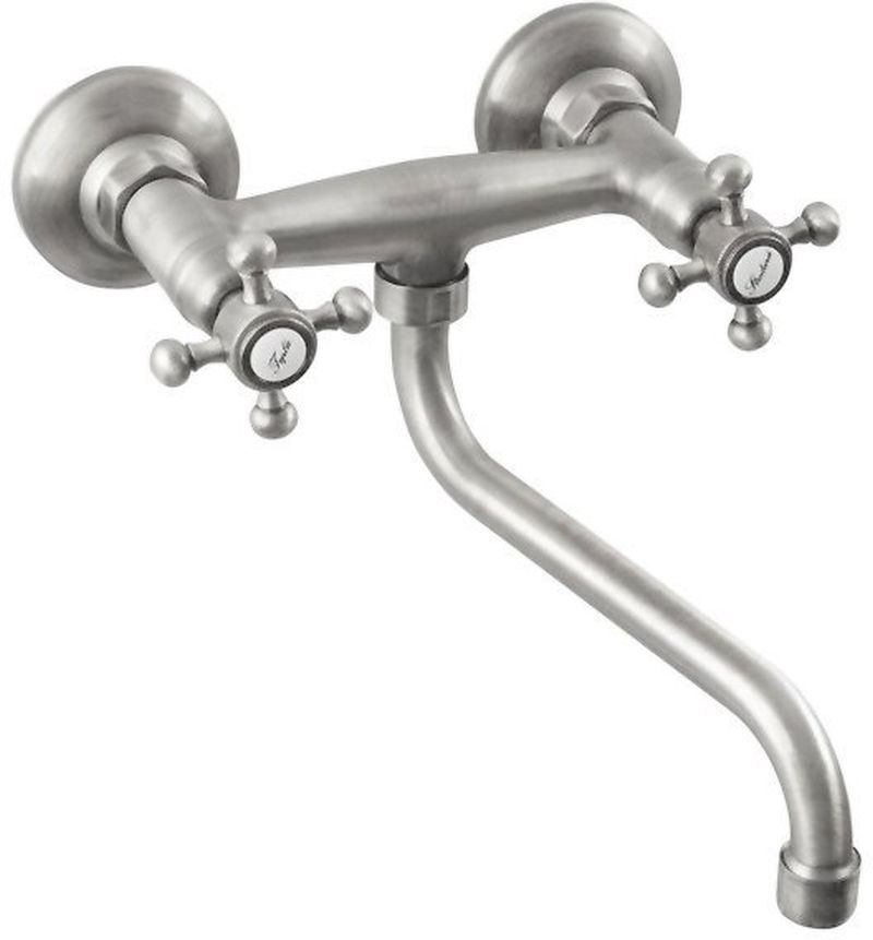 Sapho Antea bateria umywalkowa ścienna nikiel szczotkowany 3068