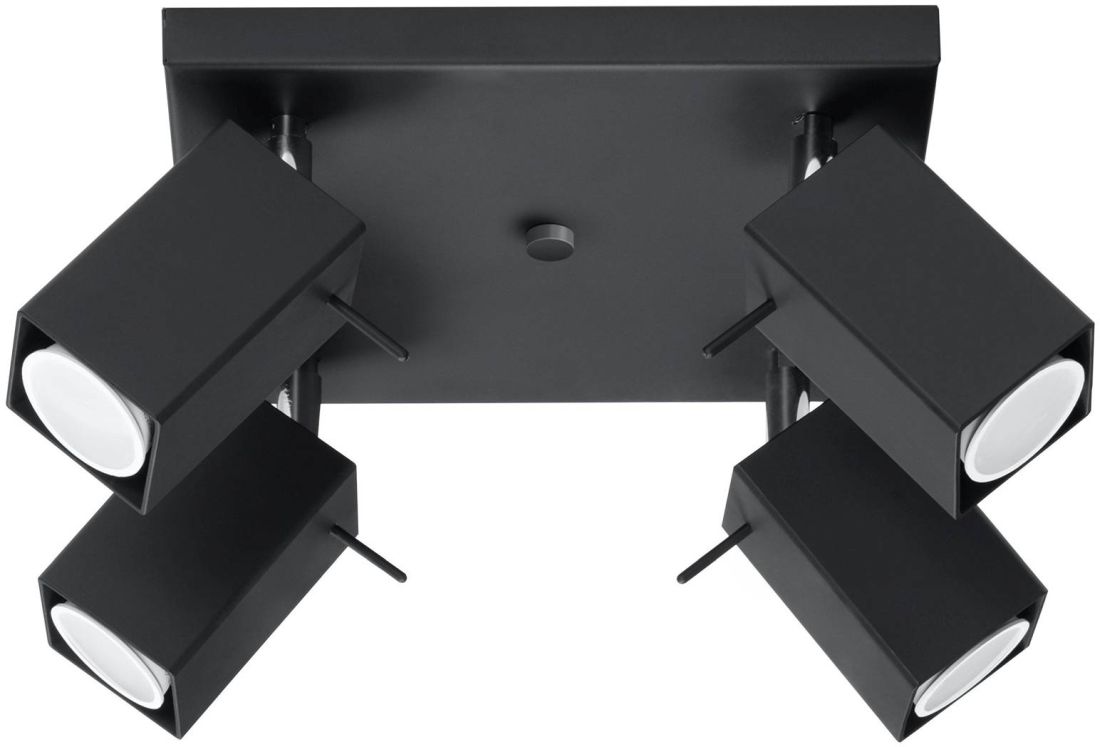 Sollux Lighting Merida lampa podsufitowa 4x40W czarna SL.0102