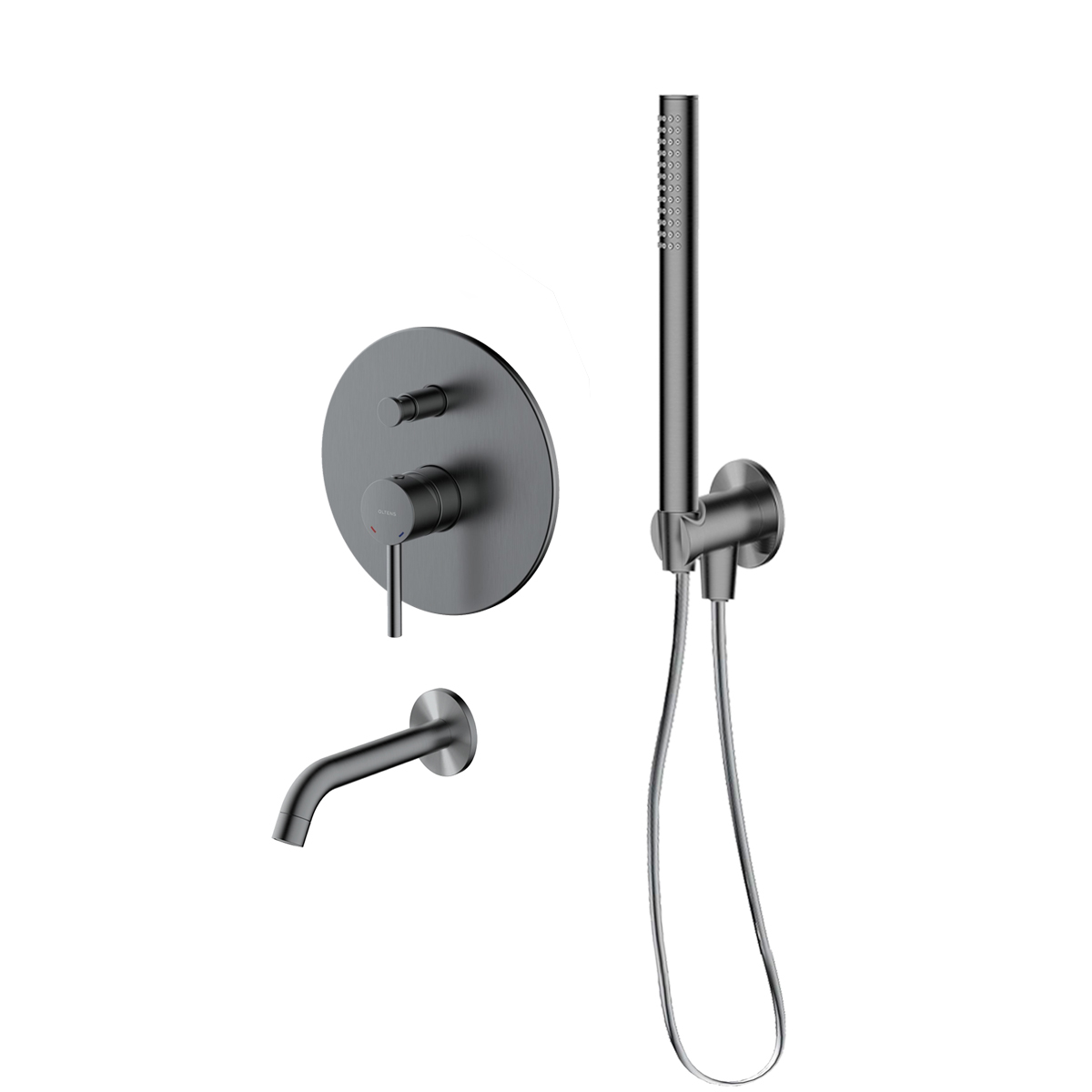 Zestaw Oltens Molle zestaw wannowo-prysznicowy podtynkowy grafit 36602400 - Wysyłka w 24h