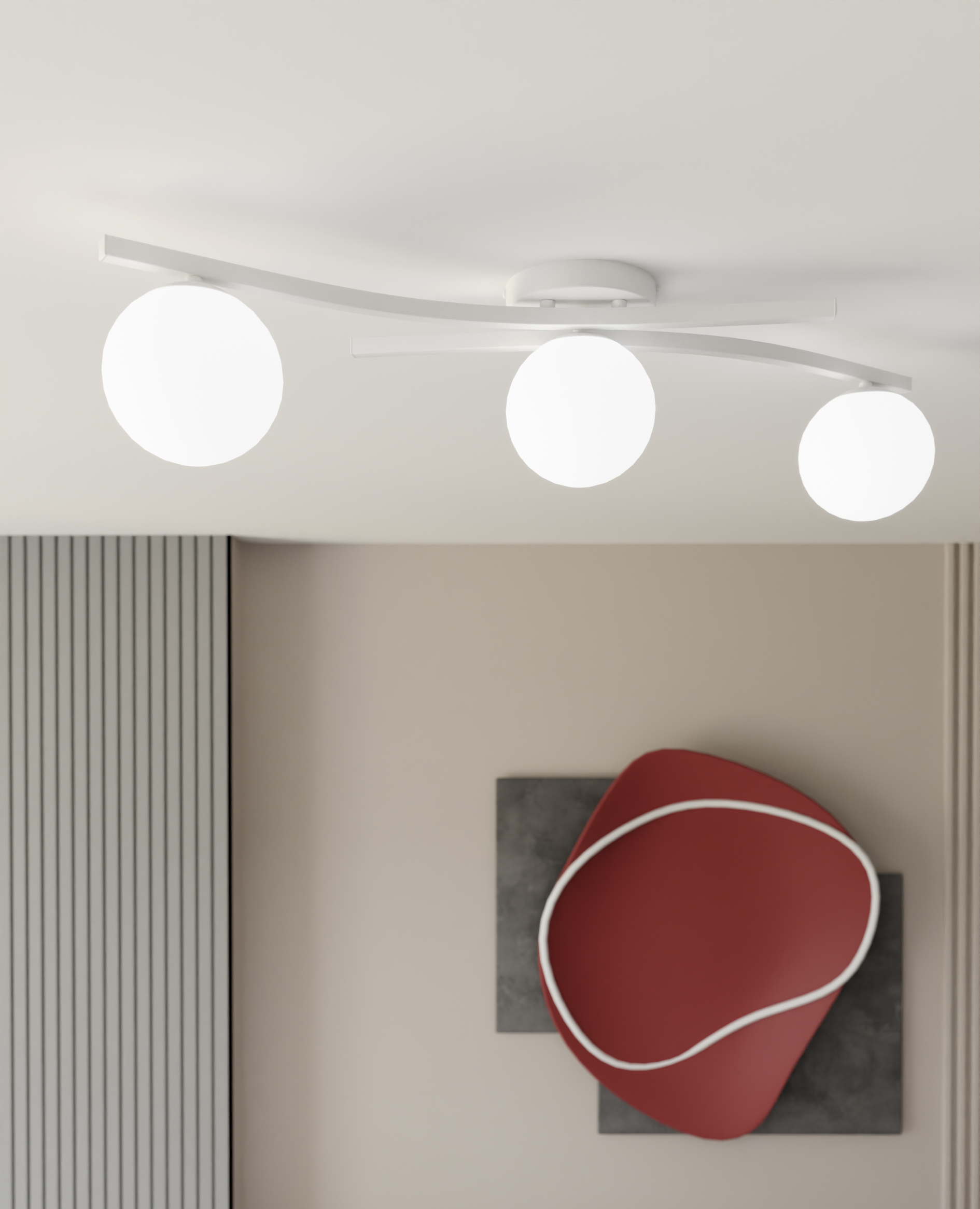 Emibig Opus lampa podsufitowa 3x10 W biała 1392/3