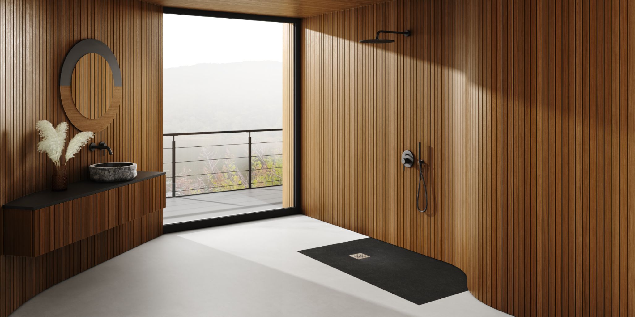 Schedpol Kalait Black Stone brodzik 100x100 cm kwadratowy Stonicryl czarny 3.3102/C/ST-M2