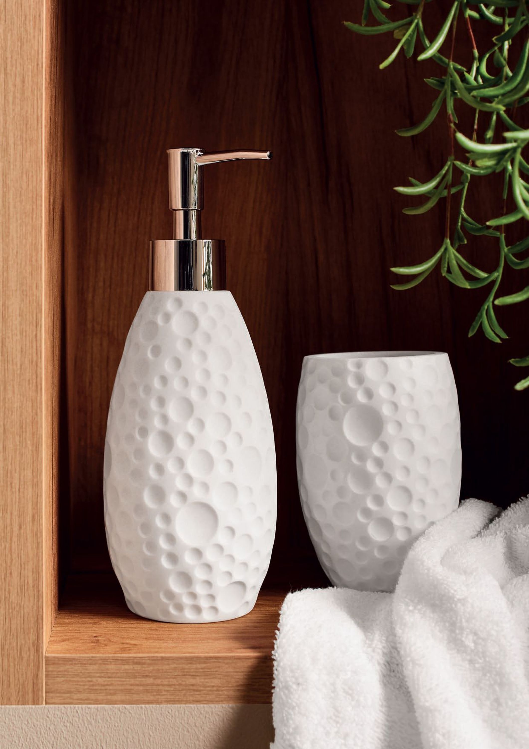 Kleine Wolke Moon dozownik do mydła 250 ml poliżywica kompozy biały mat 8682100854