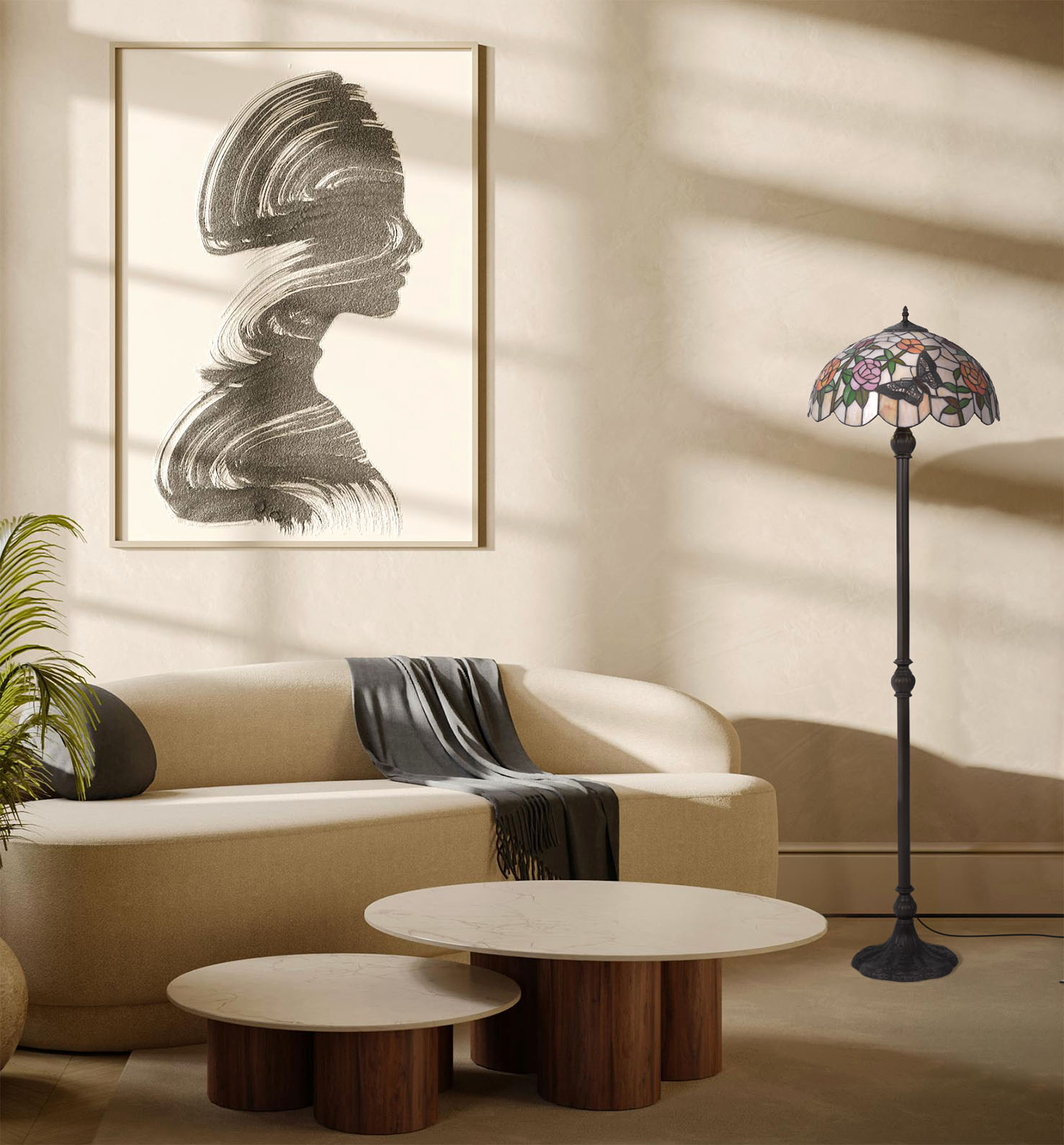 Kaja Rose lampa stojąca 2x20 W multikolor K-F16835