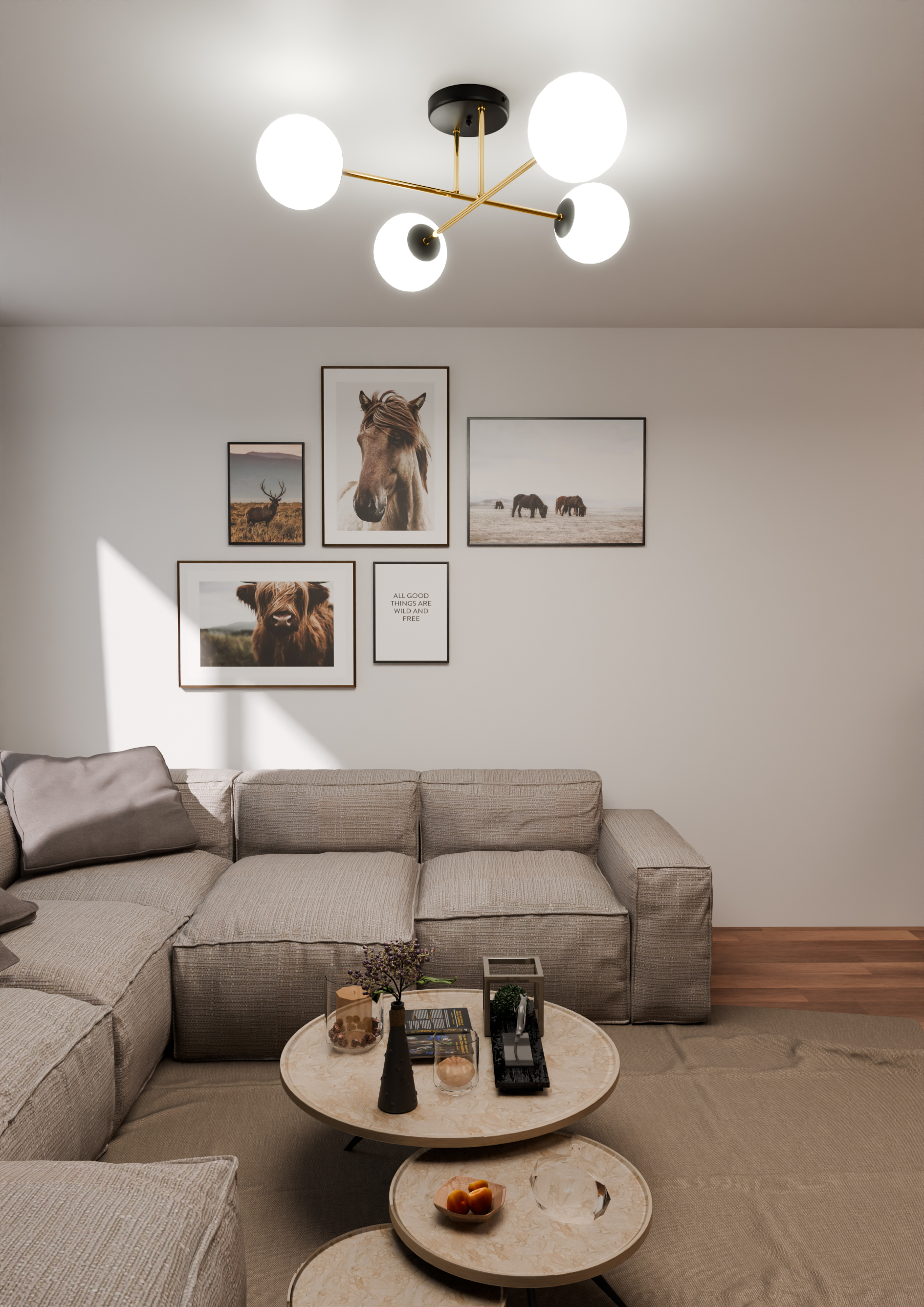 Emibig Magnum lampa podsufitowa 4x10W czarny/złoty/opal 1233/4