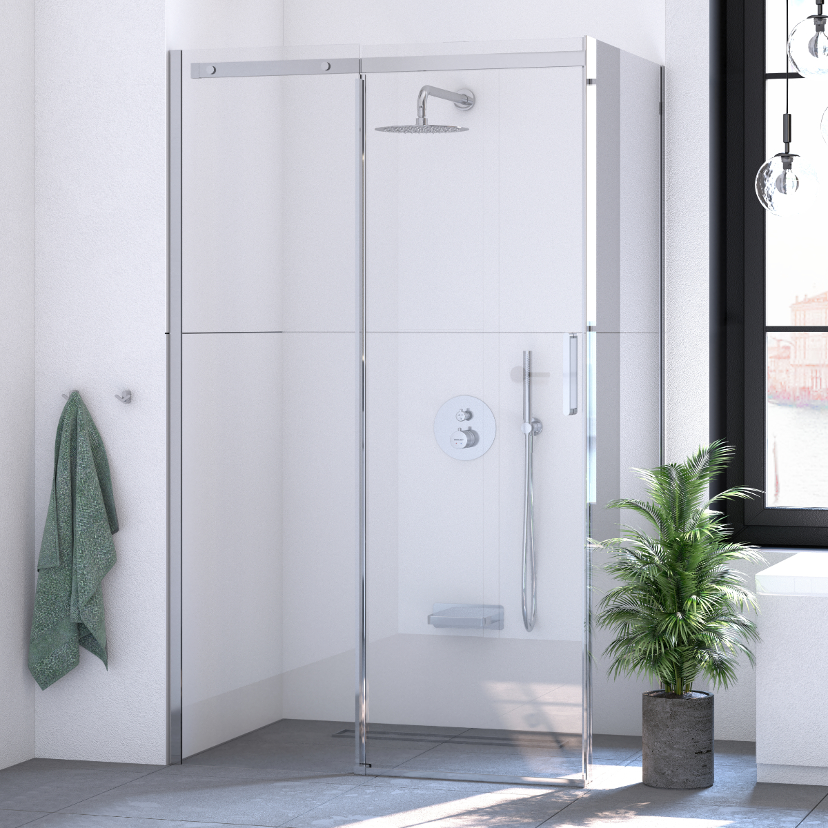 Excellent Pi zestaw prysznicowy podtynkowy termostatyczny z deszczownicą chrom AREX.SET.1248CR