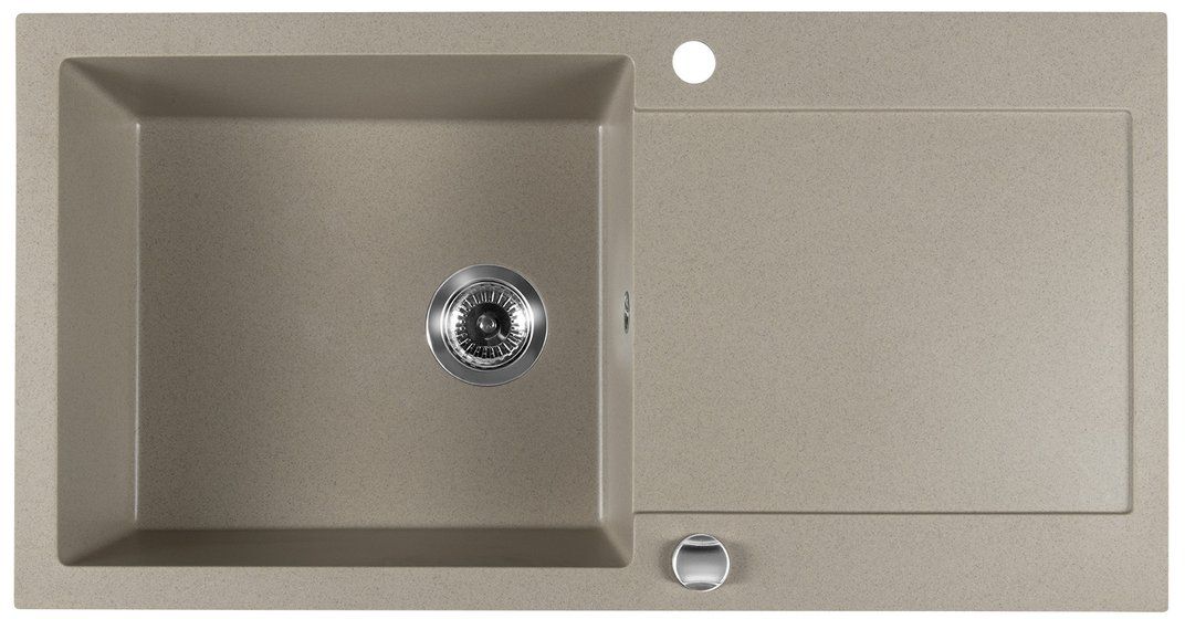 Sapho zlewozmywak granitowy 97x50 cm beżowy GR1612