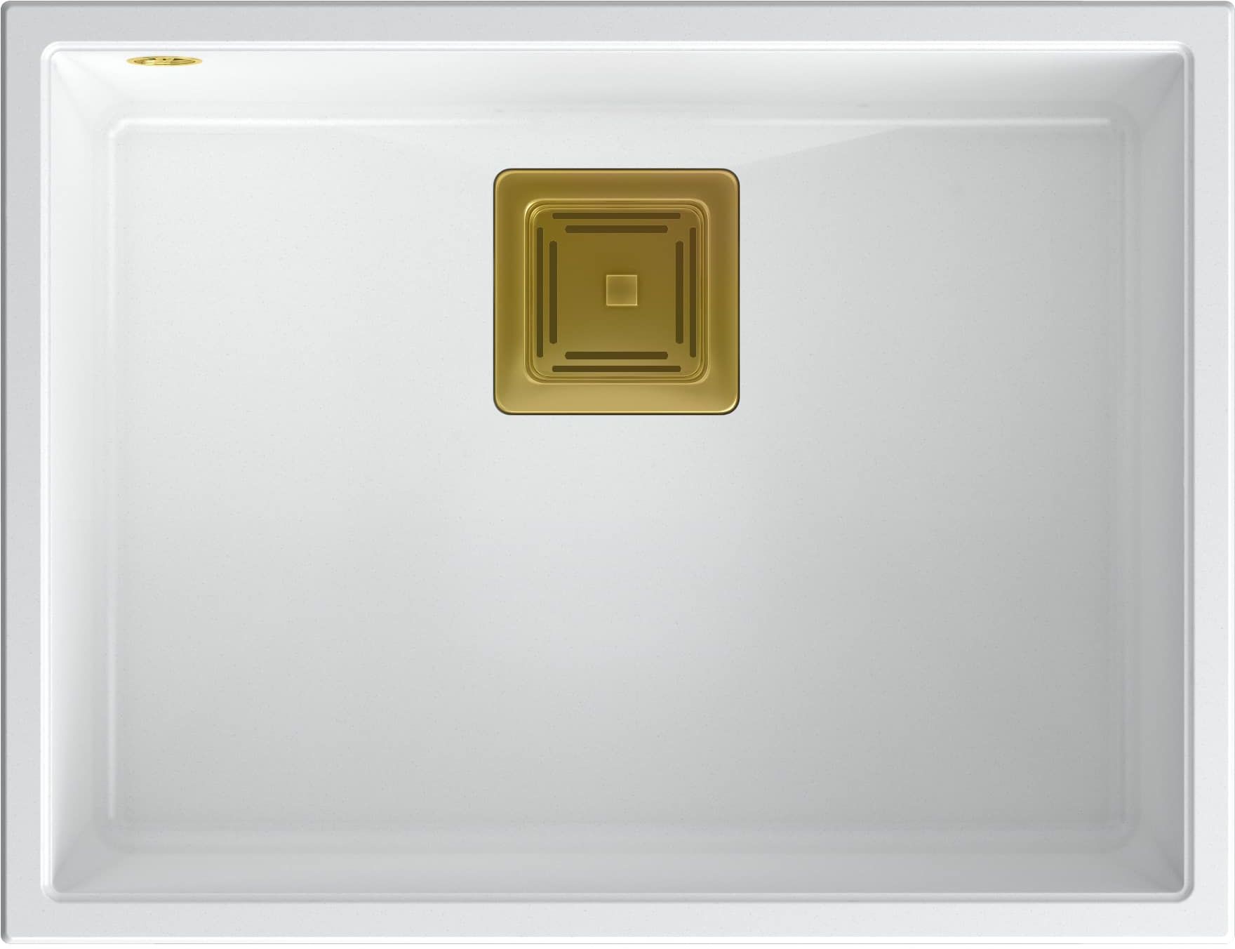 Quadron David 50 komora podwieszana 55x42 cm snow white/złoty HQD5542U1-G1