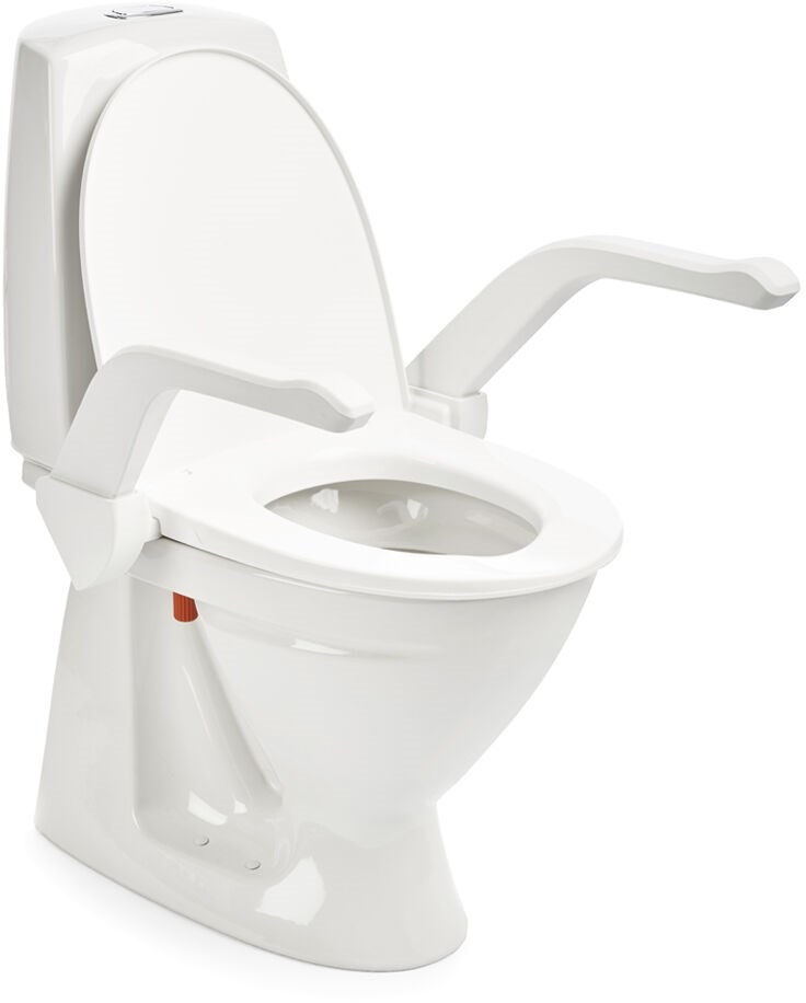 Etac My Loo nakładka podwyższająca 2 cm na toaletę z pokrywą i podłokietnikami biała 80301510