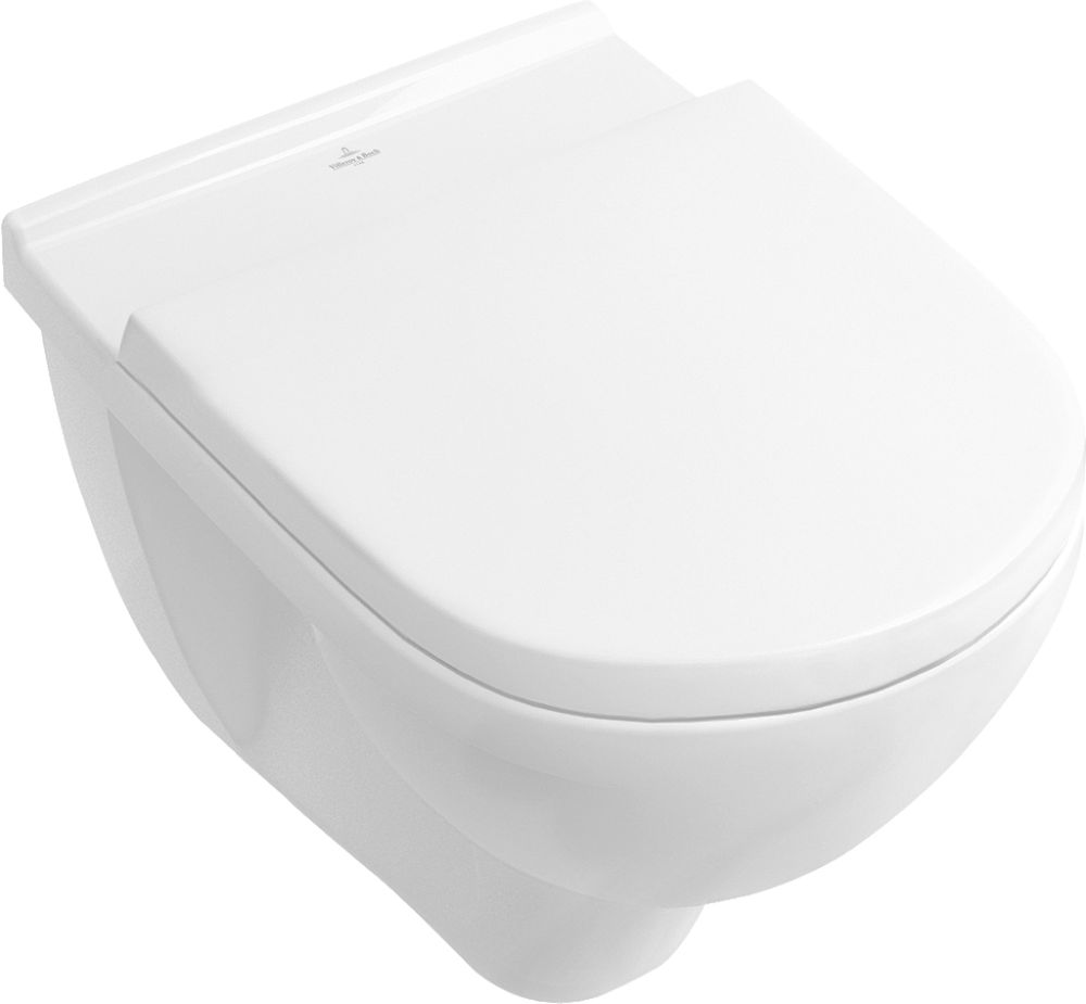 Zestaw Villeroy & Boch O.Novo miska WC wisząca z deską wolnoopadającą biała (56601001, 9M38S101/9M38S1R1)