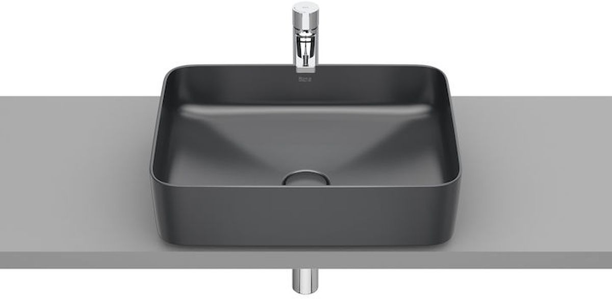 Roca Inspira Square umywalka 50x37 cm nablatowa onyks A327530640