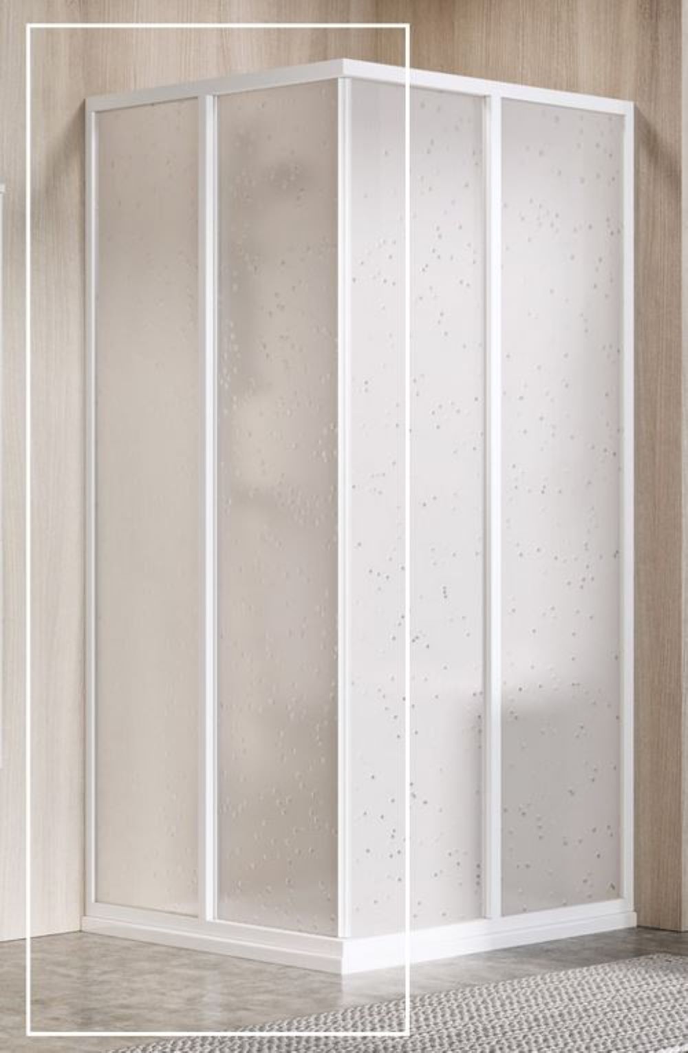 Ravak Supernova SRV2-80 S drzwi prysznicowe 80 cm przesuwne częściowe 1/2 biały/pearl 14V401O211
