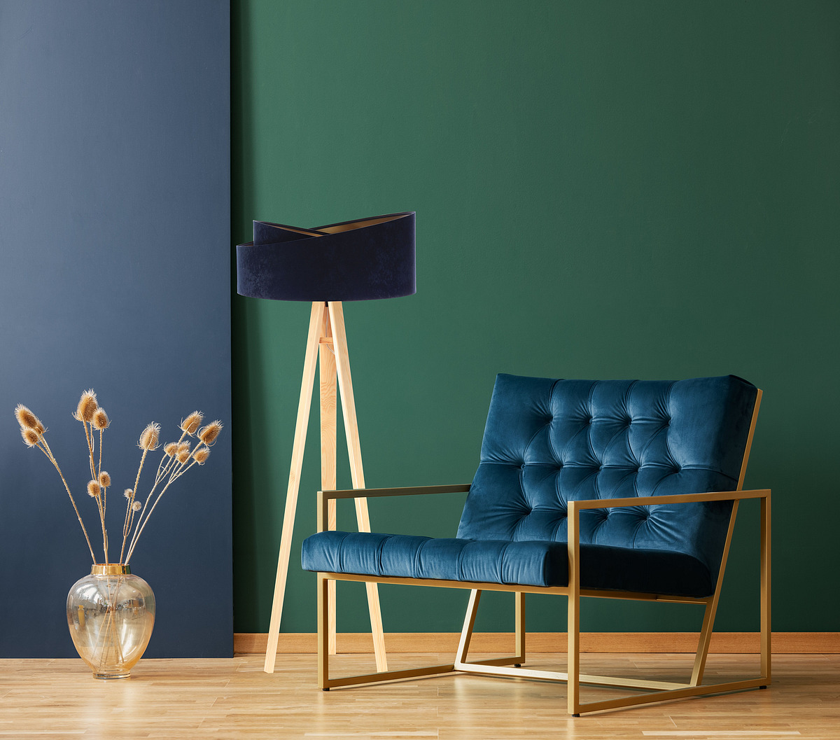 BPS Koncept Galaxy lampa stojąca 1x60 W złota-niebieska 060P-044