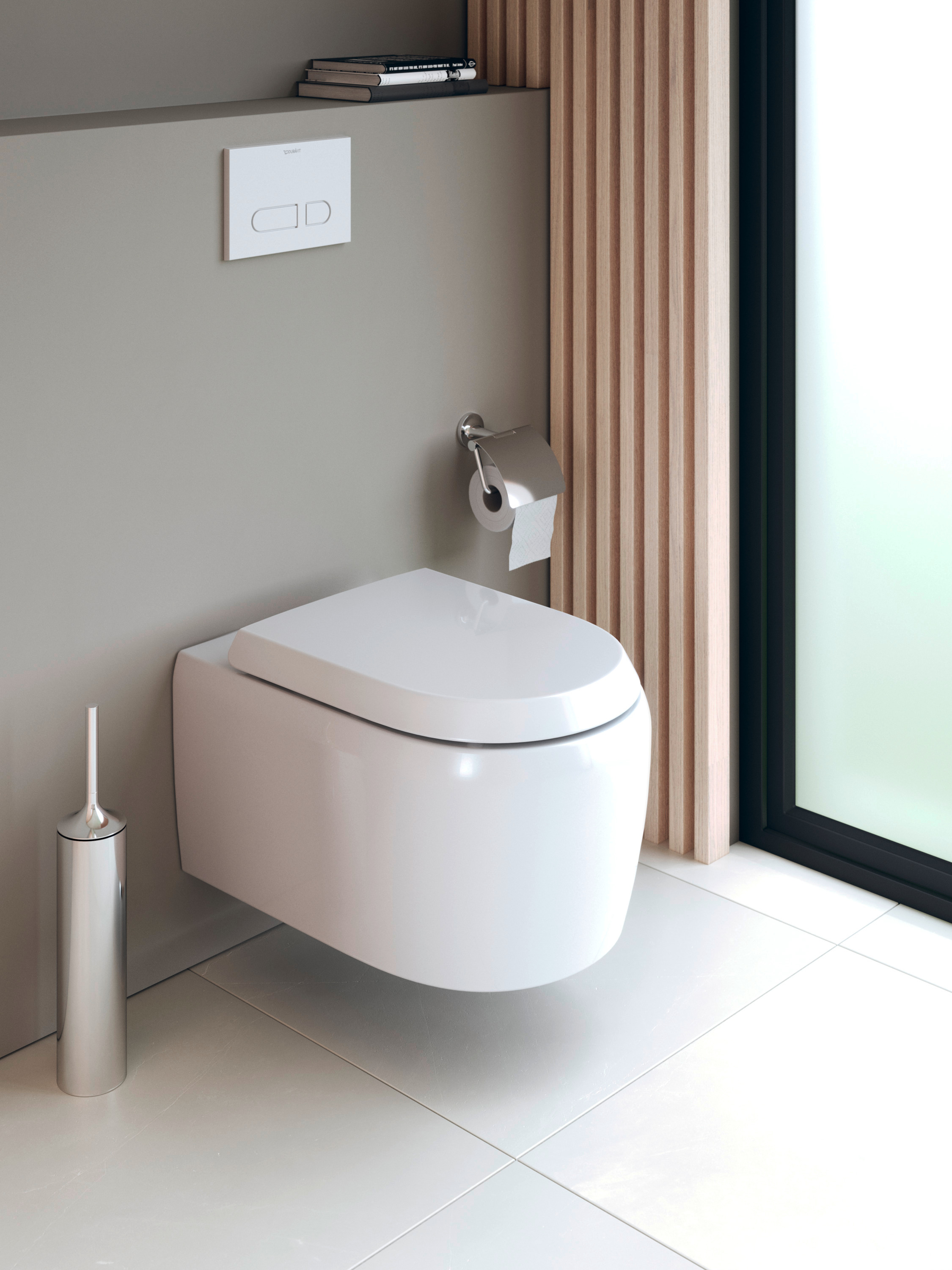 Duravit Qatego miska WC wisząca bez kołnierza biały połysk 2583090000