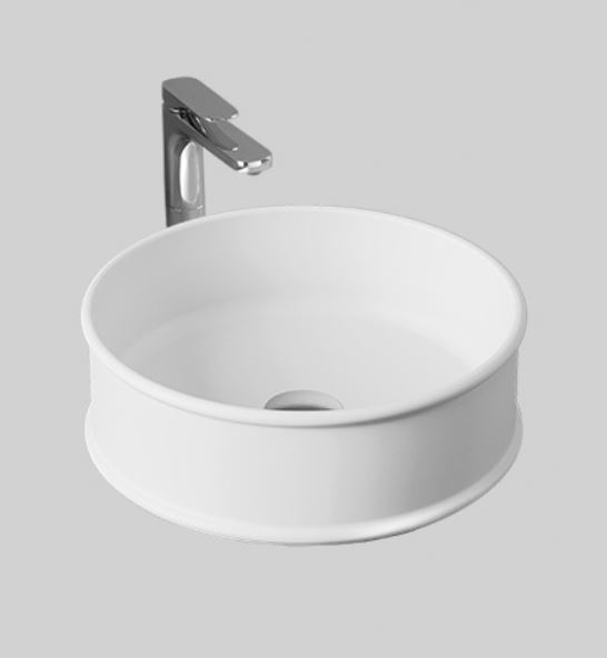 Art Ceram Atelier umywalka 44 cm nablatowa okrągła biała ATL00101;00