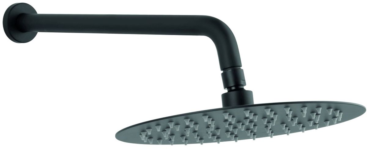 Ferro deszczownica 25 cm okrągła z ramieniem ściennym czarny mat NPT13BL - Wysyłka w 24h