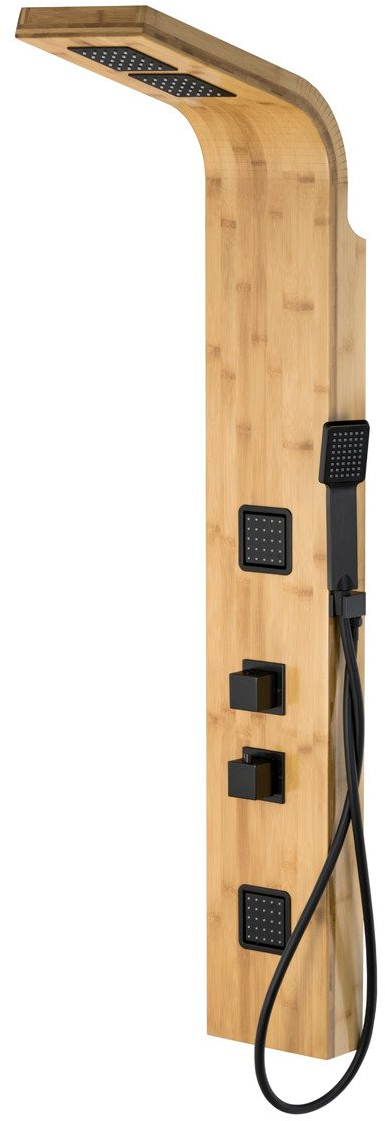 Corsan Bao panel prysznicowy ścienny drewno/czarny półmat B-022MBAOCZARNY