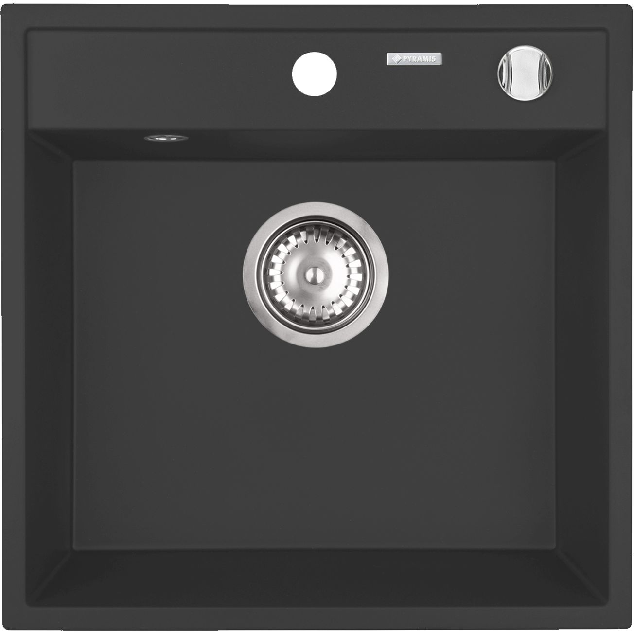 Pyramis Camea zlewozmywak granitowy 40x40 cm karbon 070057901