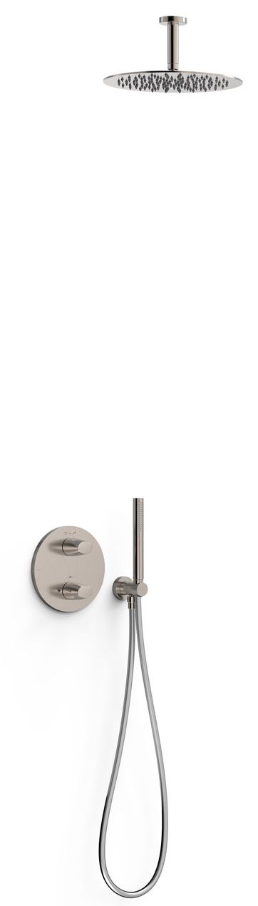 Tres Therm-Box zestaw prysznicowy podtynkowy termostatyczny z deszczownicą stal 28125003AC