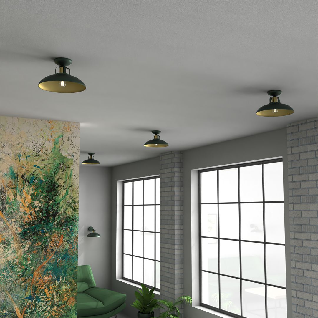 Milagro Felix Green lampa podsufitowa 1x60W zielony/złoty MLP7708