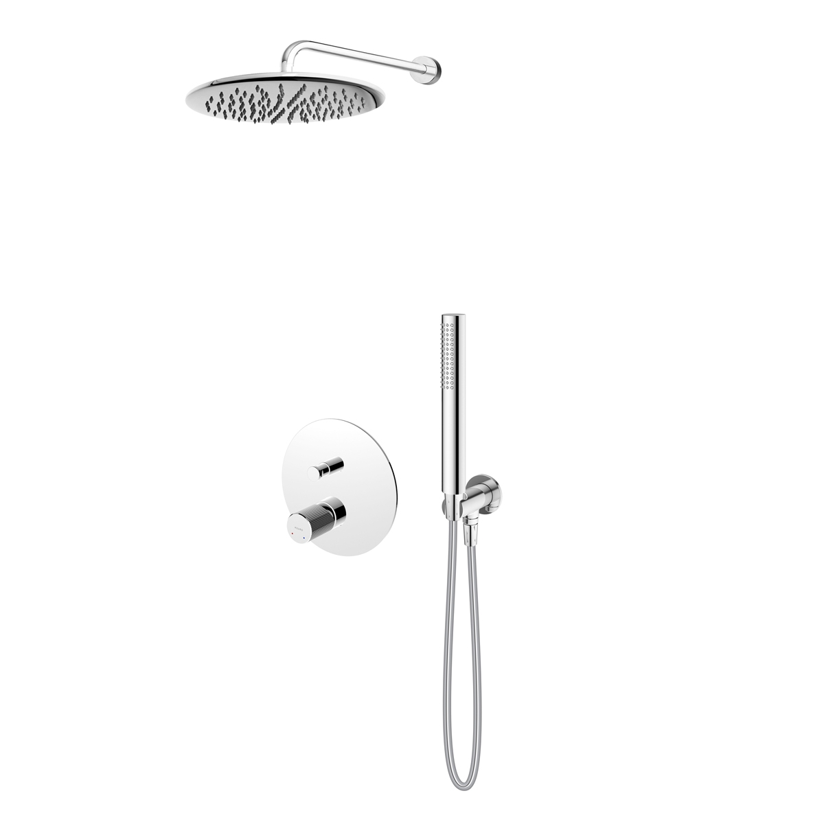 Zestaw Ksuro 02 bateria wannowo-prysznicowa podtynkowa z kompletem prysznicowym Oltens chrom (13006010, 37002100, 39400100, 37102100, ...