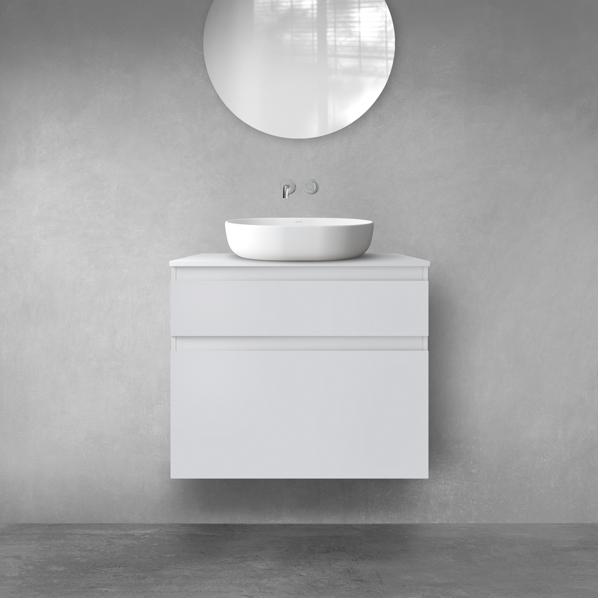 Oltens Vernal zestaw mebli łazienkowych 80 cm z blatem szary mat 68219700 - Wysyłka w 24h