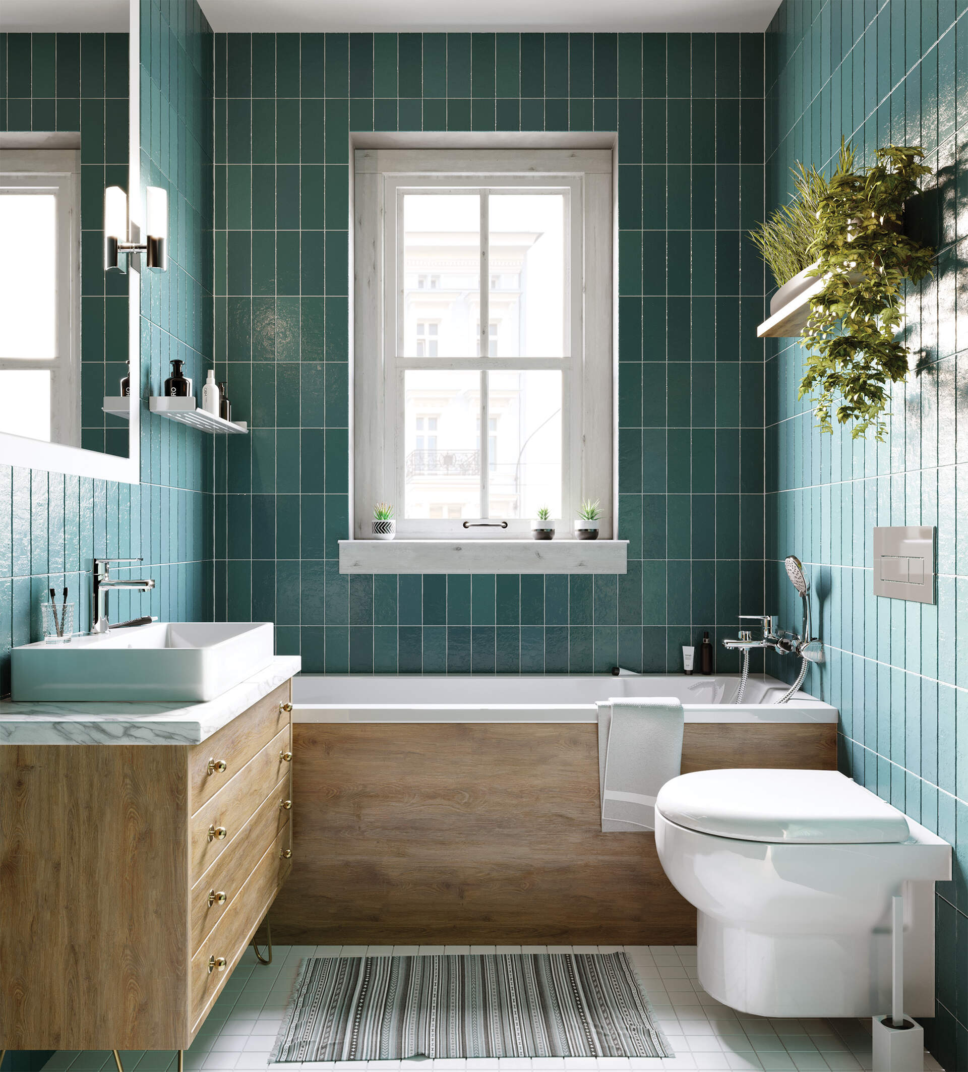 Deante Temisto umywalka 50x40 cm nablatowa prostokątna biała CDT6U4S - Wysyłka w 24h