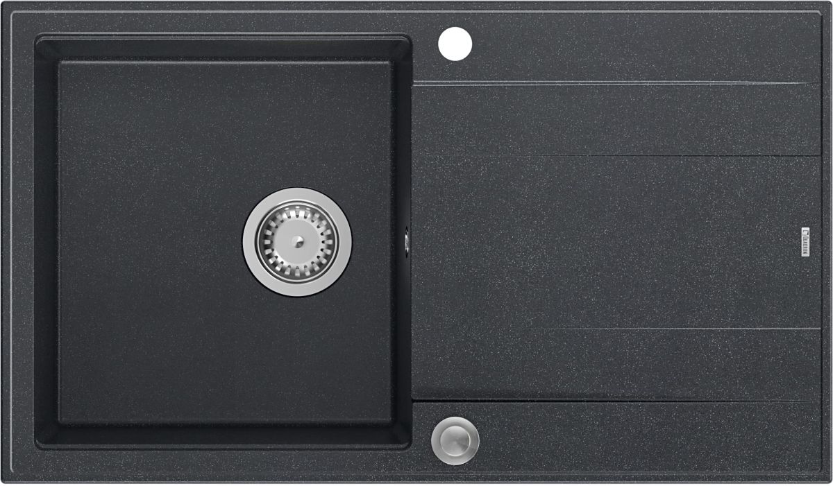 Quadron Evan 111 zlewozmywak 86x50 cm GraniteQ black diamond/stal HCQE8650U8_BS_P2O