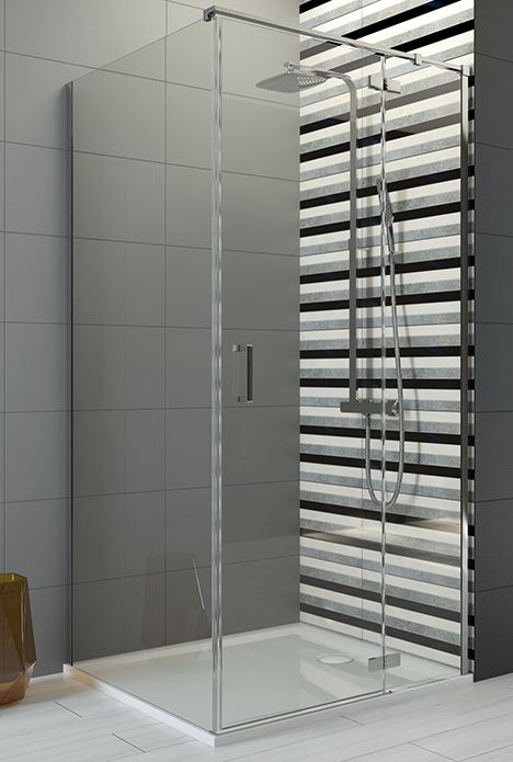 Sanplast Free Line II KNDJ2/FREE-80x120 kabina prysznicowa 80x120 cm prostokątna chrom/szkło przezroczyste 600-261-0660-42-401