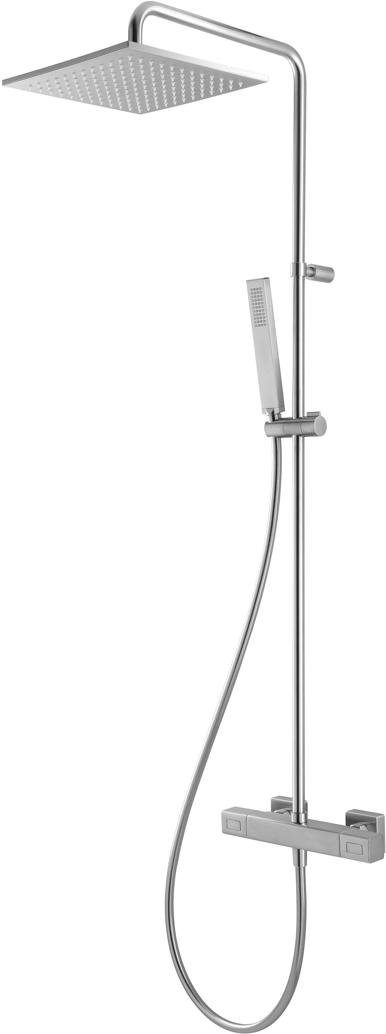 Herzbach Ceo IXFINISH zestaw prysznicowy ścienny termostatyczny z deszczownicą 36.988250.2.14