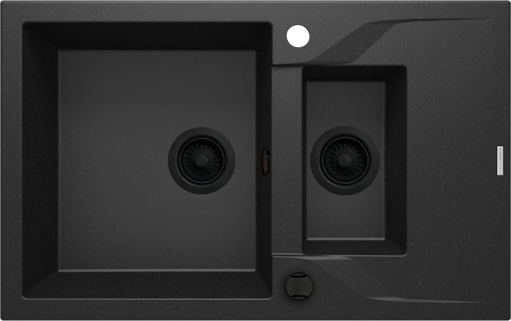 Deante Andante zlewozmywak granitowy 78x49 cm grafitowy metalik ZQNG513 - Wysyłka w 24h