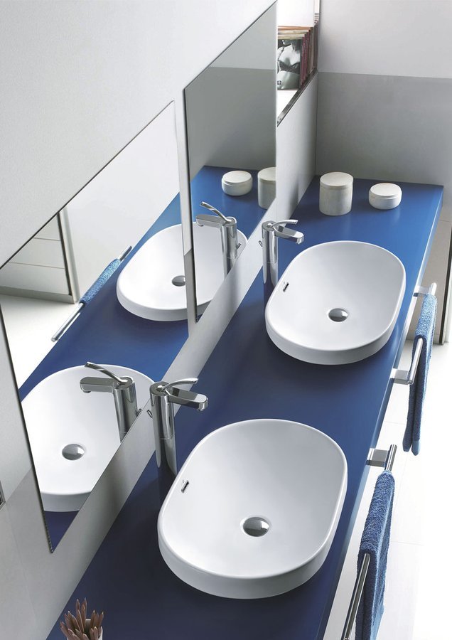 Sapho Lima umywalka 59,5x39,5 cm wpuszczana owalna biała BH7022