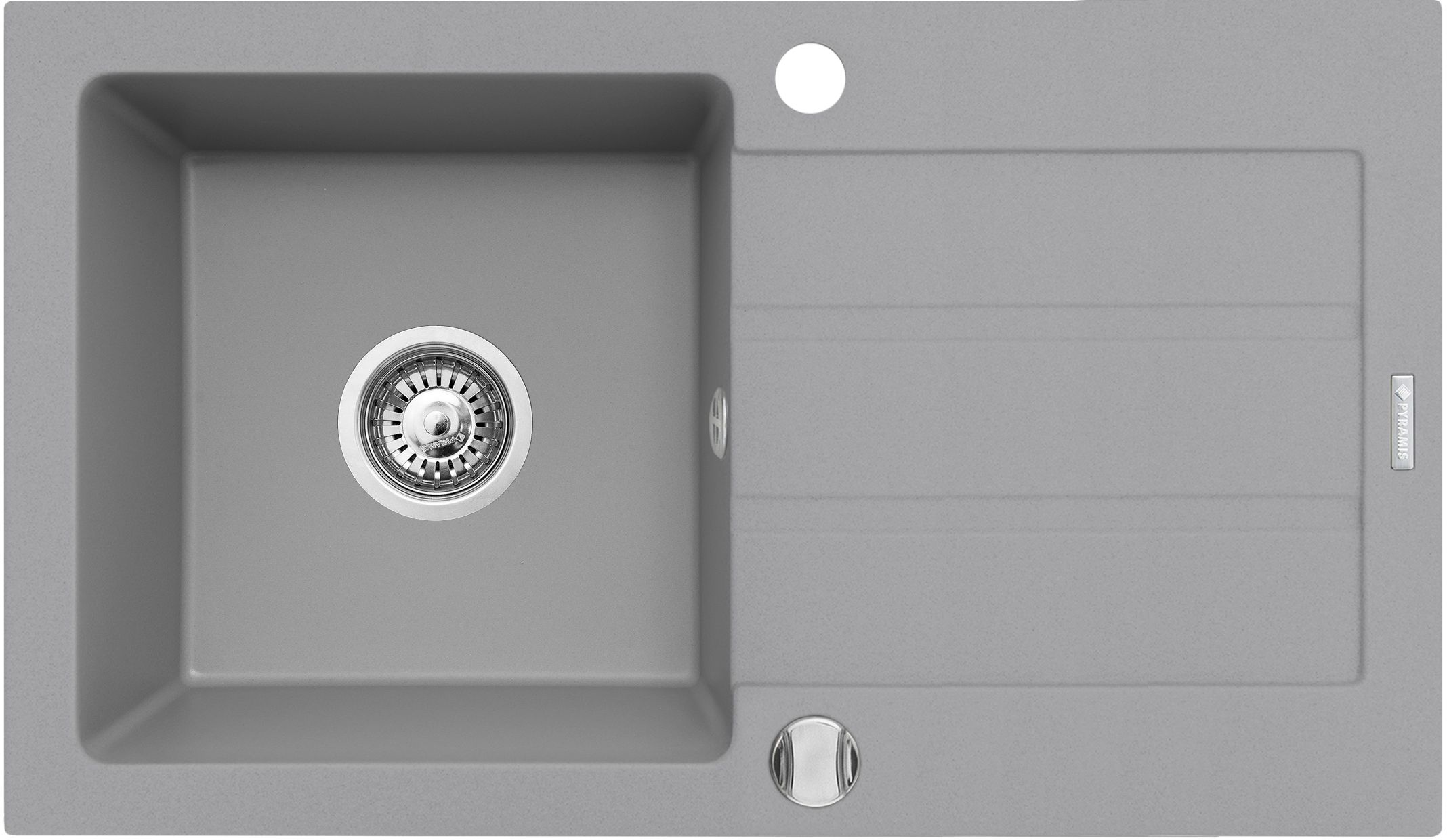 Pyramis Next zlewozmywak granitowy 76x44 cm szary beton 070053701 - Wysyłka w 24h