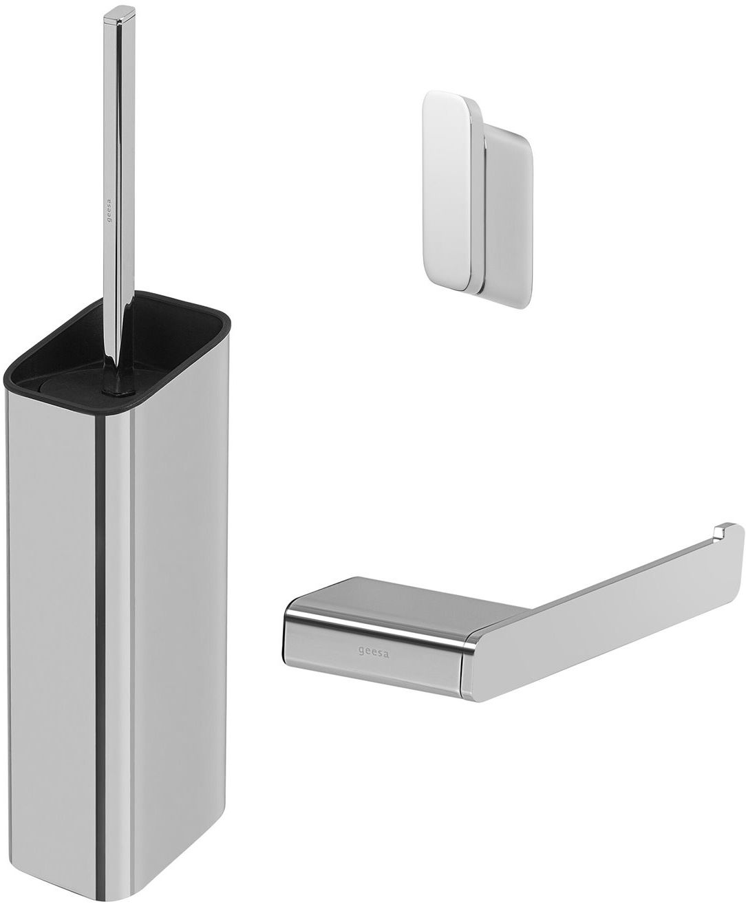 Geesa Shift zestaw akcesoriów łazienkowych 3x1 chrom 919900-02-115
