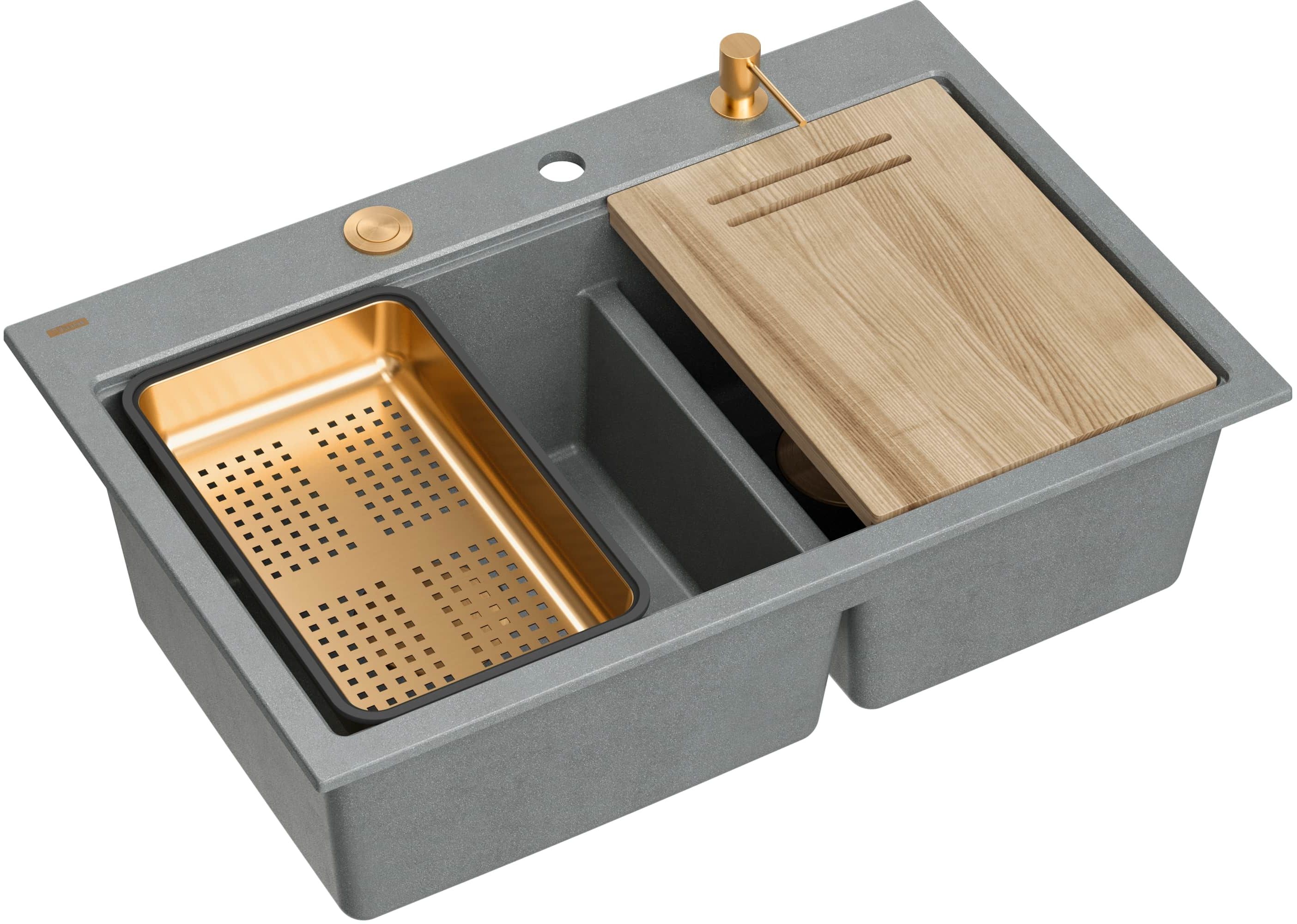 Quadron Marc 120 zlewozmywak GraniteQ 76x50 cm szary HQC7650U5_PVDC1