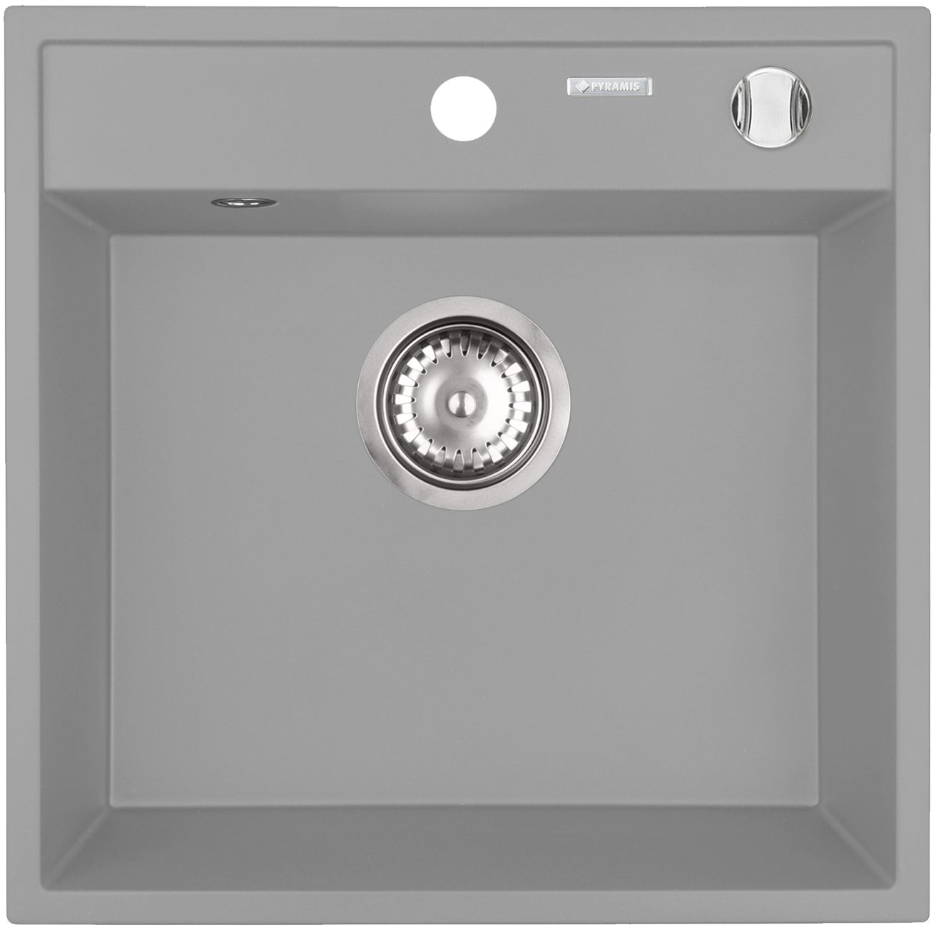 Pyramis Camea zlewozmywak granitowy 40x40 cm szary 070058101