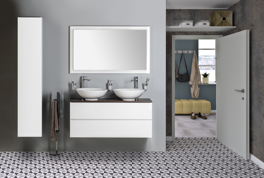 Sapho Dimp umywalka 46 cm nablatowa okrągła biała WH060