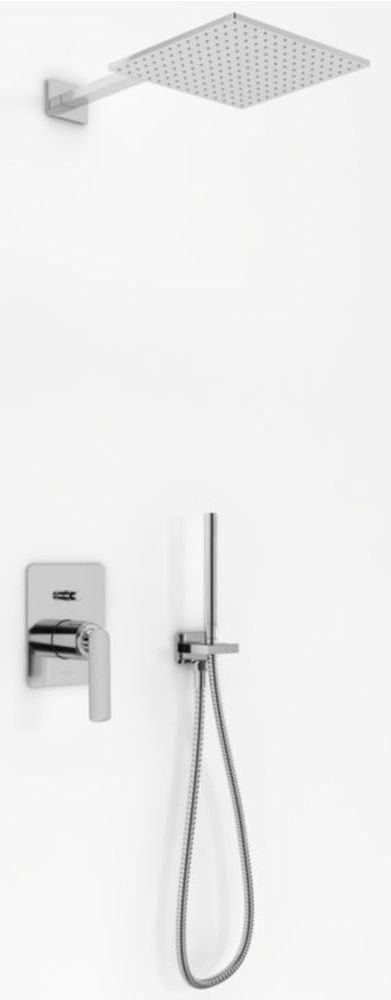 Kohlman Experience zestaw prysznicowy podtynkowy z deszczownicą 40 cm chrom QW210EQ40
