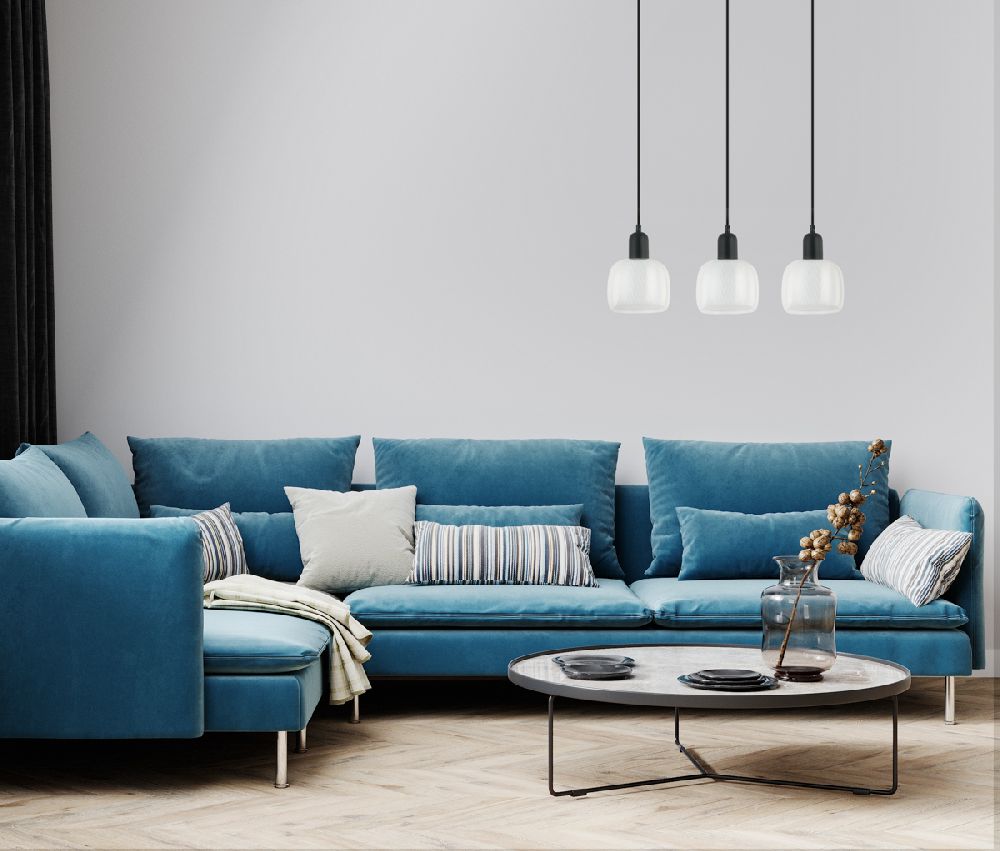 Italux Lamezia lampa wisząca 3x40 W czarna PND-67594-3-BK+CL