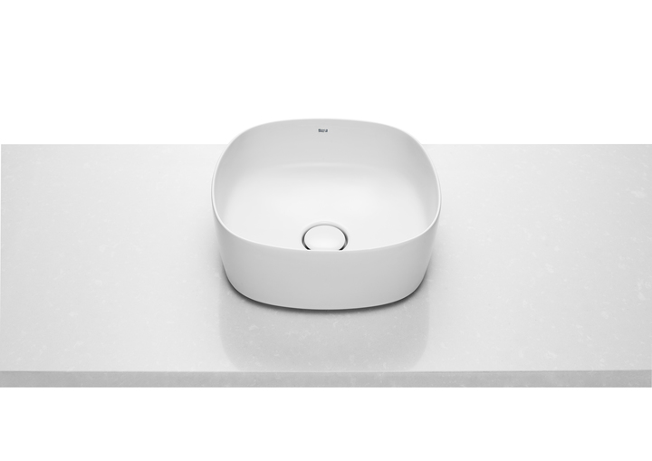 Roca Inspira Soft umywalka 37 cm nablatowa Supraglaze biała A327502S00