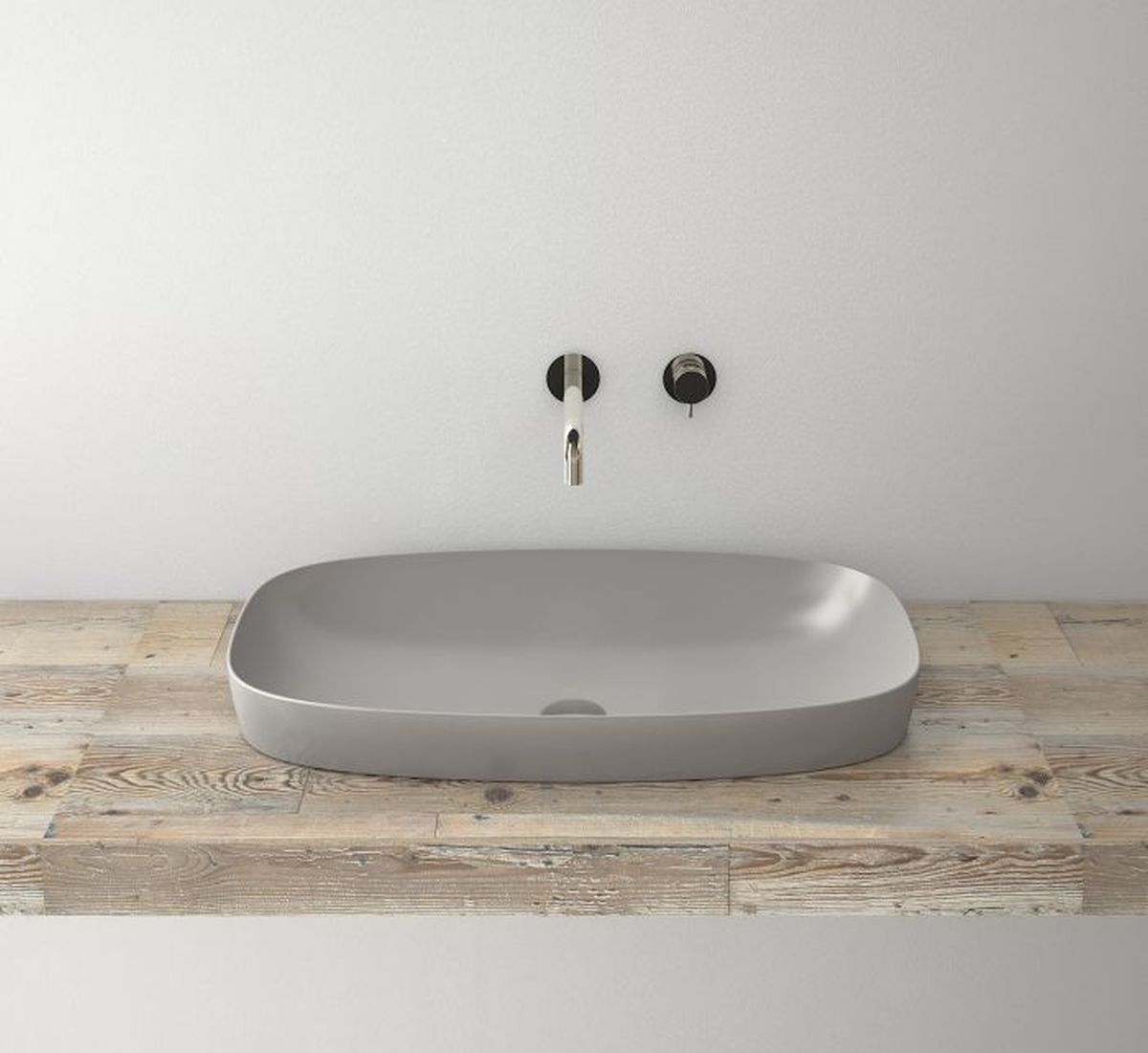 Catalano Green umywalka 75x40 cm owalna wpuszczana-nablatowa szary/kamień 0624750023