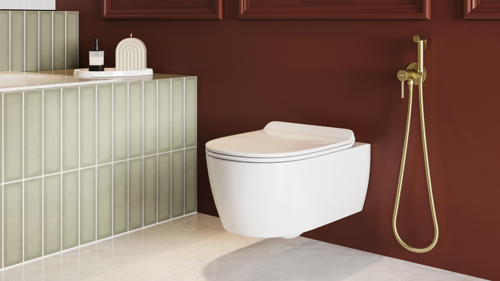 Excellent Doto miska WC z deską wolnoopadającą wisząca bez kołnierza spłukiwanie wirowe biały połysk CEEX.1403.545.WH