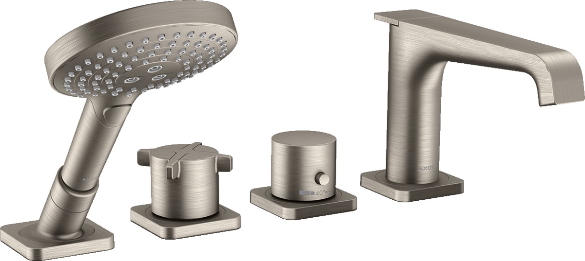 Axor Citterio E bateria wannowo-prysznicowa 4-otworowa stal szlachetna optyczna 36411800