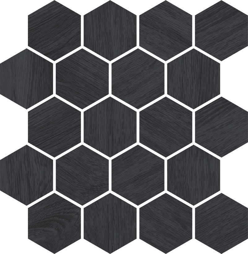 Paradyż Taiga mozaika ścienna 25,8x28 cm cięta grafitowa